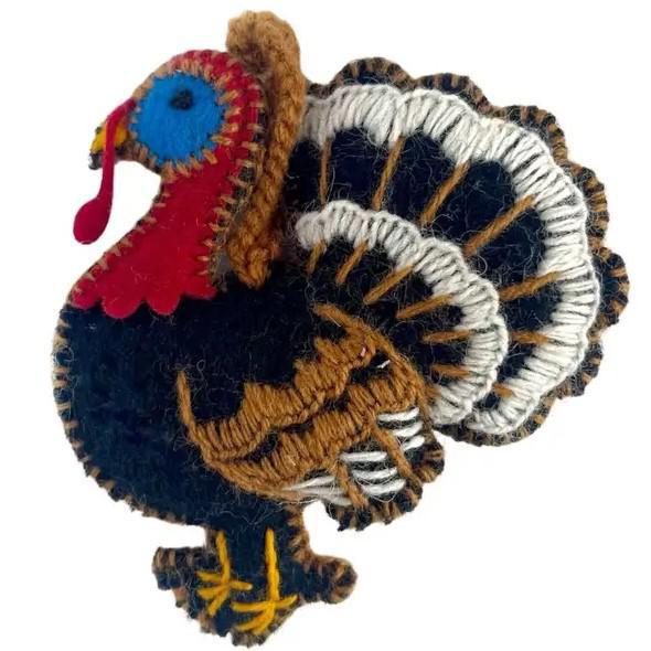 TURKEY EMBROIDERED WOOL ORNAMENT
