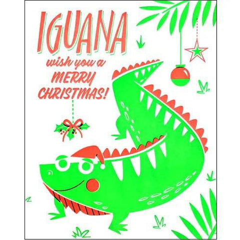 IGUANA CHRISTMAS CARD