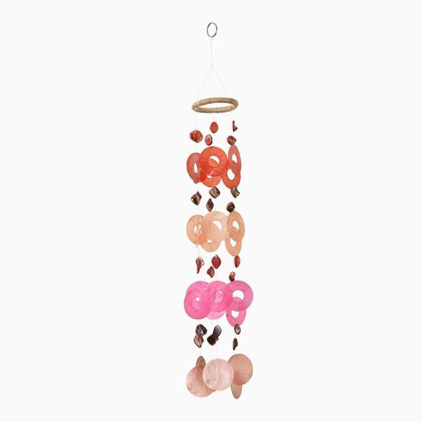 ROUND CAPIZ AND SHELL CHIME