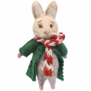 BUNNY SCARF FELT ORNAMENT