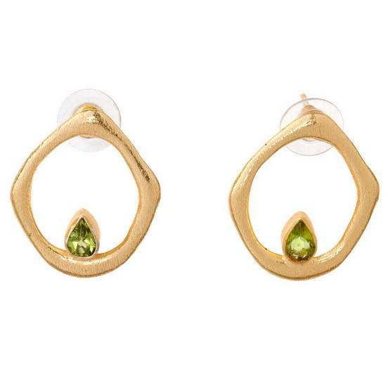 YASHAL PERIDOT STUD EARRINGS