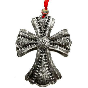 HAITIAN METAL CROSS ORNAMENT