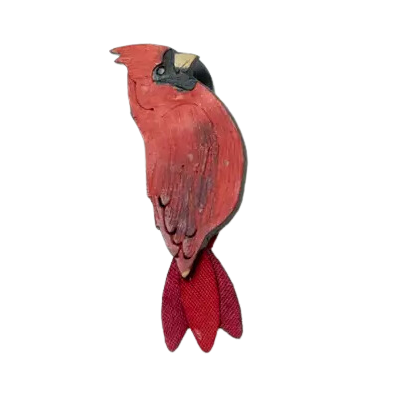 CARDINAL GOURD BROOCH