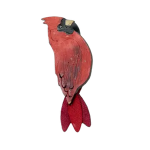 CARDINAL GOURD BROOCH