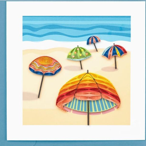 COLORFUL BEACH UMBRELLAS CARD