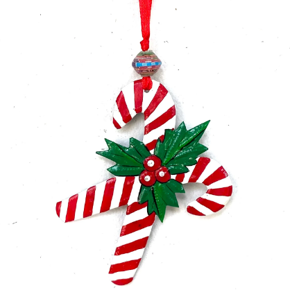 TWO CANDY CANE ORNAMENT