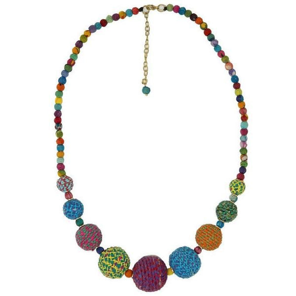 THREADED KANTHA GRADUATED NECKLACE