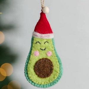 JINGLE BELL GUAC AVOCADO ORNAMENT