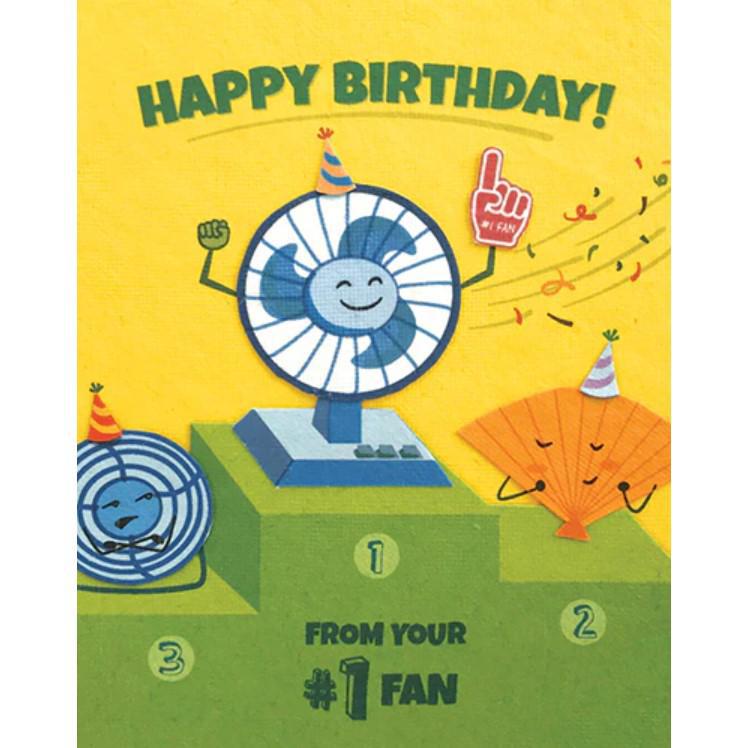 #1 FAN BIRTHDAY CARD