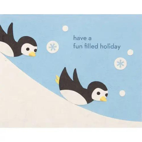 SNOWFLAKE PENGUINS CARD