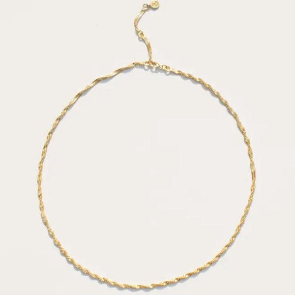 TWISTED HERRINGBONE CHAIN NECKLACE