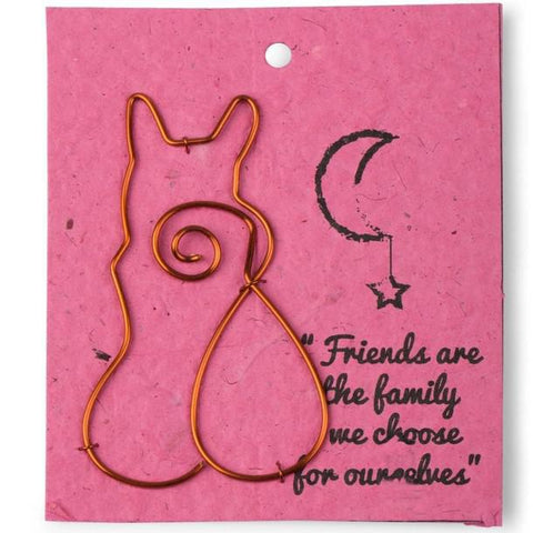 WIRE CAT GIFT BOOKMARK
