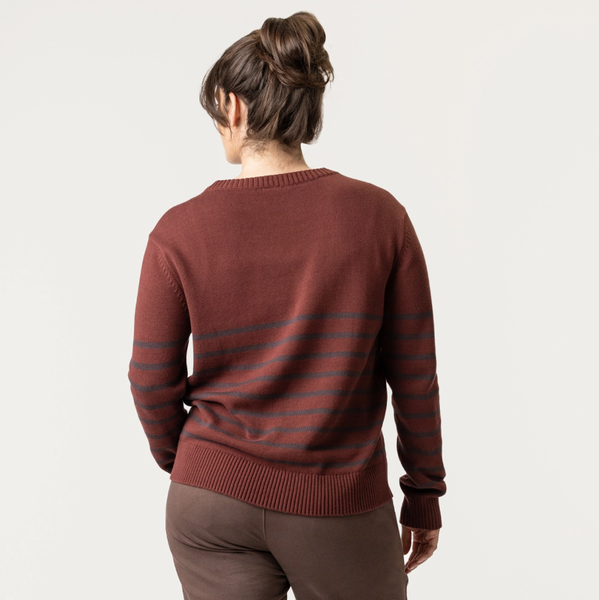 MASALA STRIPE V-NECK SWEATER