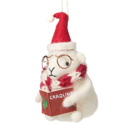 FLEECE NAVIDAD CAROLING ORNAMENT