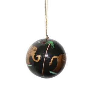 PAINTED BALL ANIMAL ORNAMENT