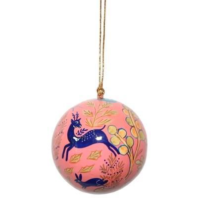 PAINTED BALL ANIMAL ORNAMENT