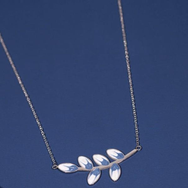 HOPE GROWS SILVER & BLUE NECKLACE