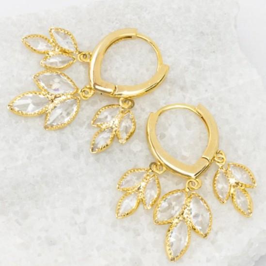 GOLDEN LAUREL DROP EARRINGS