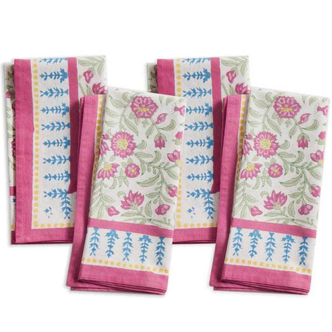 AYLA BLOCK PRINT NAPKINS SET OF 4