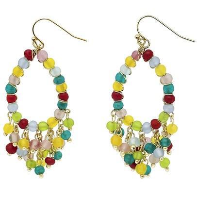 KALEIDOSCOPE CLUSTERED TEARDROP EARRINGS
