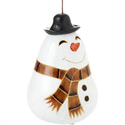 HAPPY SNOWMAN GOURD ORNAMENT