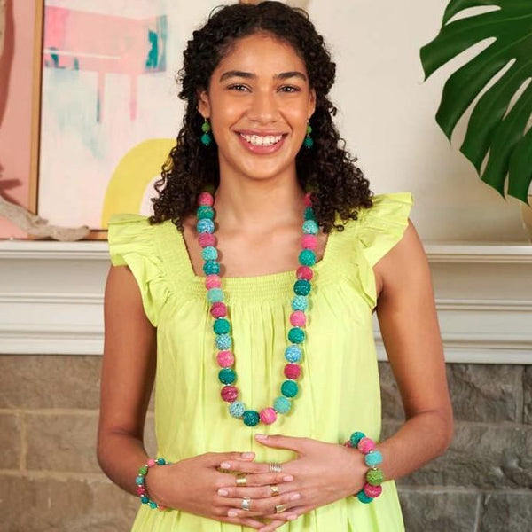 BLOOM THREADED KANTHA NECKLACE