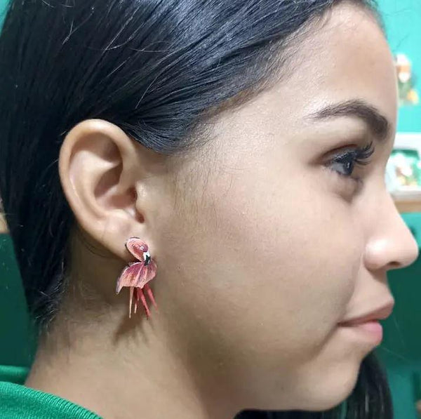 FLAMINGO GOURD EARRINGS