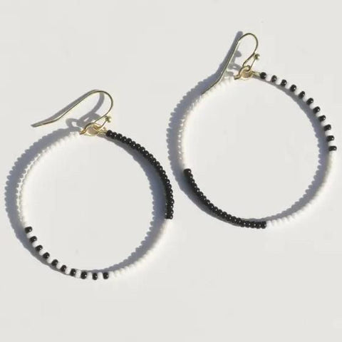 BEADED HOOP EARRINGS