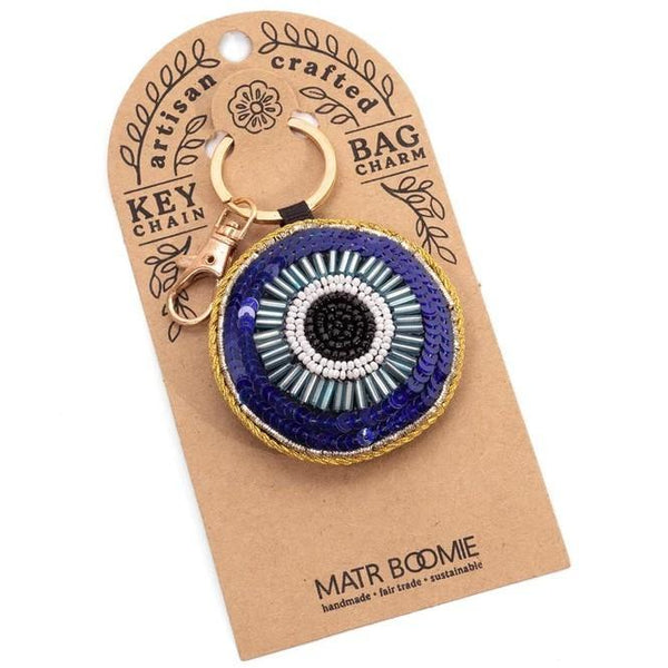 BEADED BAG CHARM KEYCHAIN