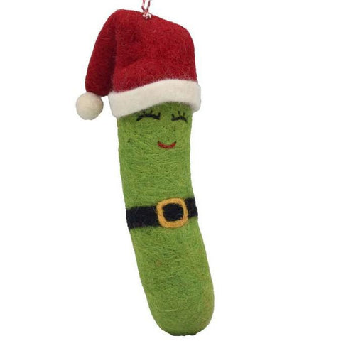 MR. SANTA CLAUS PICKLE FELT ORNAMENT