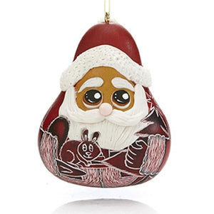 JOLLY SANTA GOURD ORNAMENT