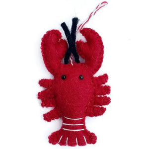 LOBSTER FELT WOOL ORNAMENT