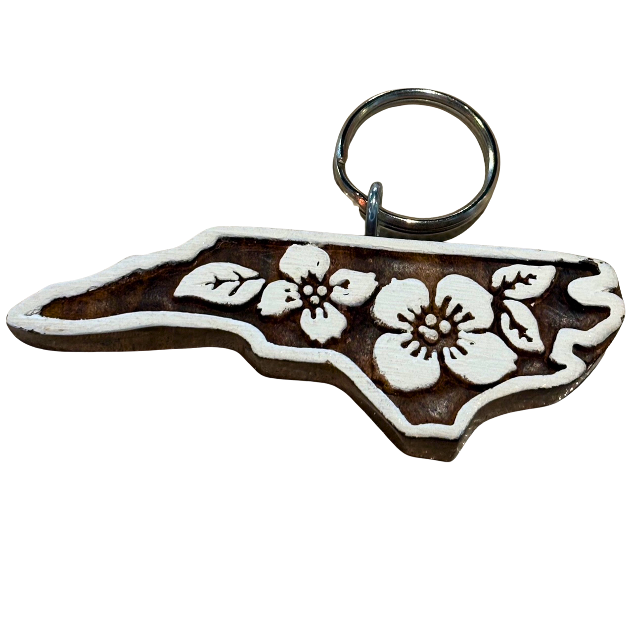 NC WOODEN KEYCHAIN