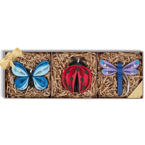INSECT QUILLED ORNAMENT SET