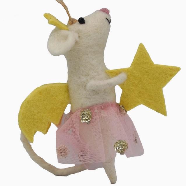 STAR FAIRY MOUSE FELT ORNAMENT