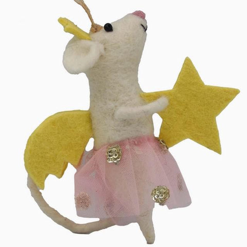 STAR FAIRY MOUSE FELT ORNAMENT