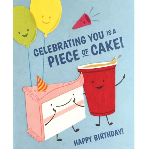 PIECE OF CAKE BIRTHDAY CARD