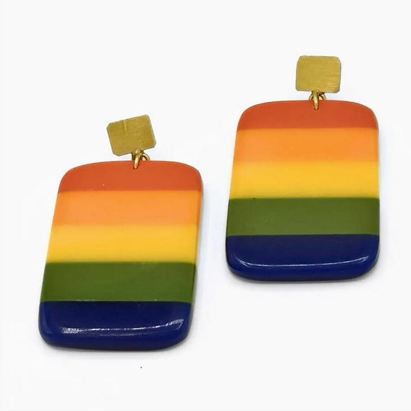 RADIANT RAINBOW RESIN EARRINGS