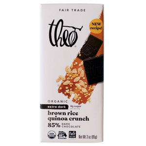 BROWN RICE QUINOA CRUNCH 85% DARK CHOCOLATE