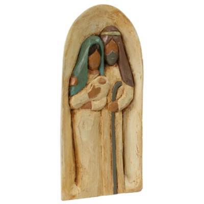 HOLY FAMILY WOOD CARVING