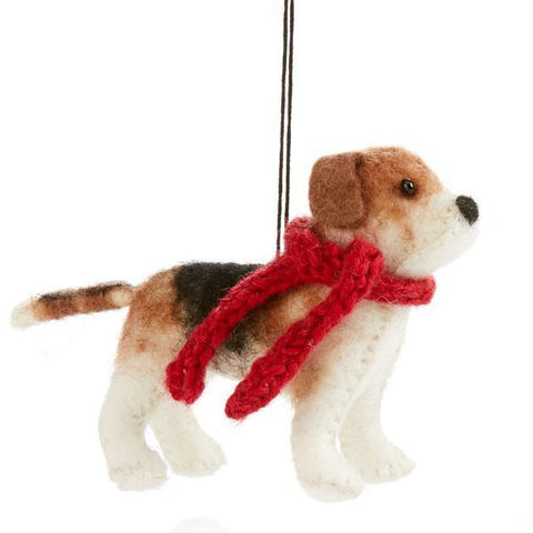 FELTED BEAGLE ORNAMENT