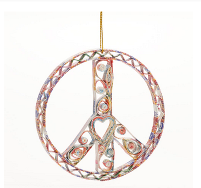 RECYCLED PEACE  ORNAMENT