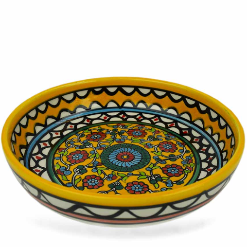 YELLOW FLORAL BOWL