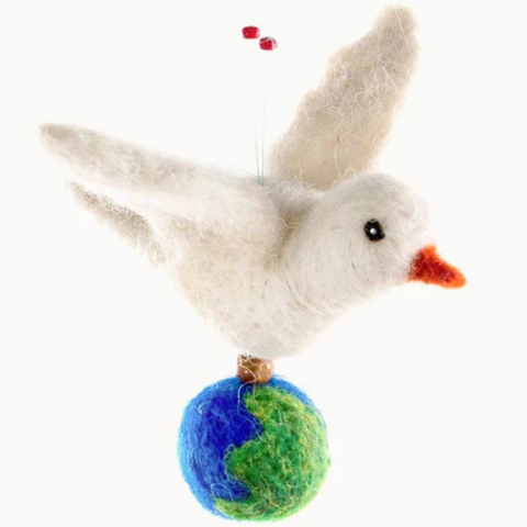 WOOL DOVE ORNAMENT