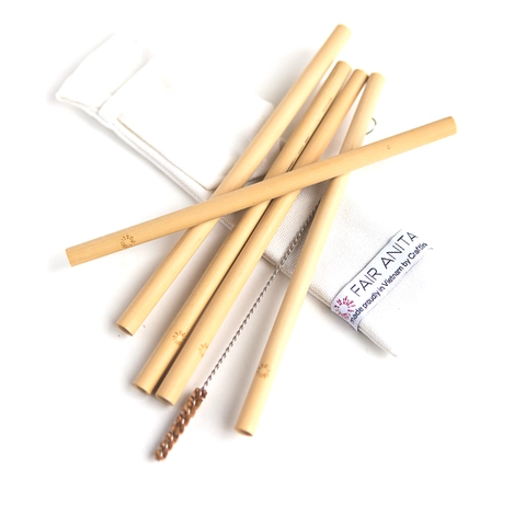 BAMBOO STRAW SET OF FIVE