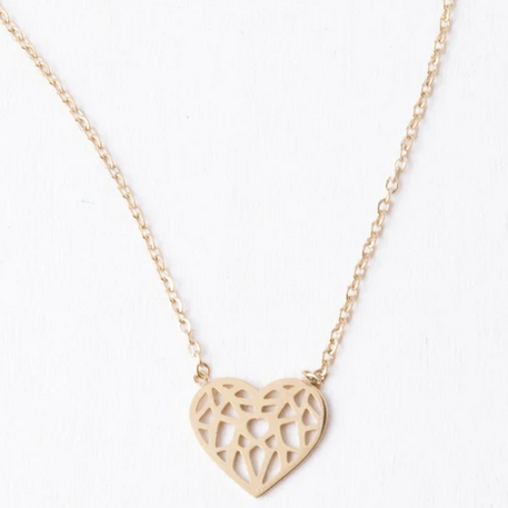 LING GEO HEART NECKLACE