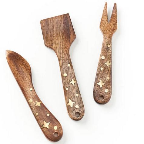 MANGO WOOD CHEESE KNIVES