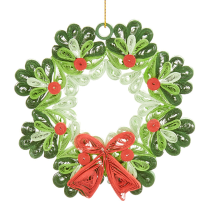 QUILLED WREATH ORNAMENT
