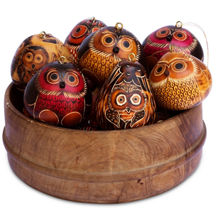 OWL GOURD ORNAMENT