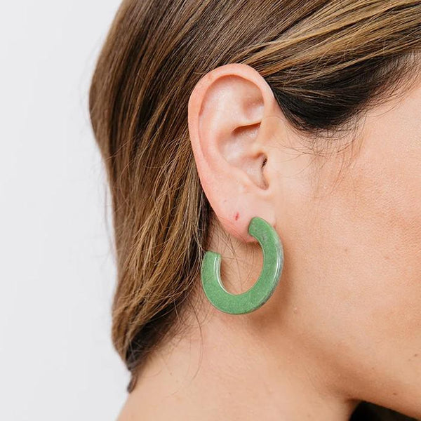 JADE RESIN HOOPS